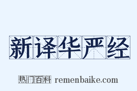 新译华严经是什么意思的图片